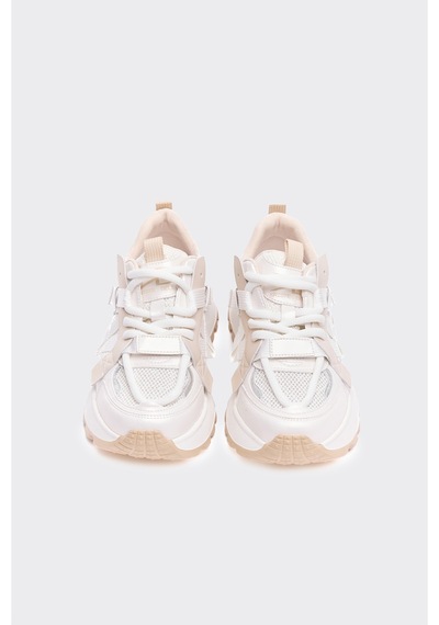 Derinet Bağcıklı Günlük Kadın Sneaker Taupe Taupe