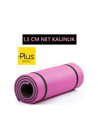 Çift Taraflı Yoga Minderi Ve Spor Matı 1.5 Cm Pembe-siyah Mavi - Siyah Pembe Pembe