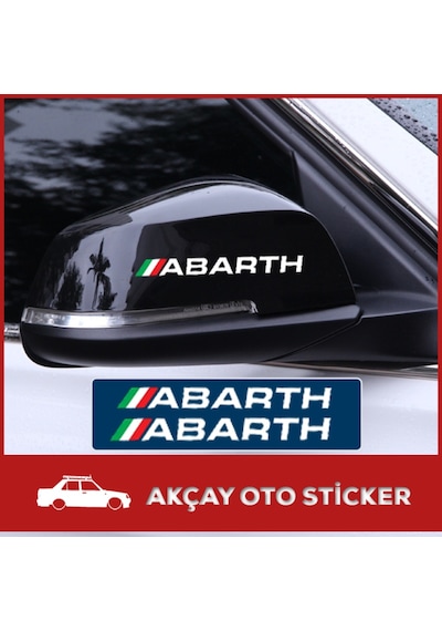 (2 Adet) Abarth Sticker Abarth Yan Ayna Oto Sticker Arma Sticker