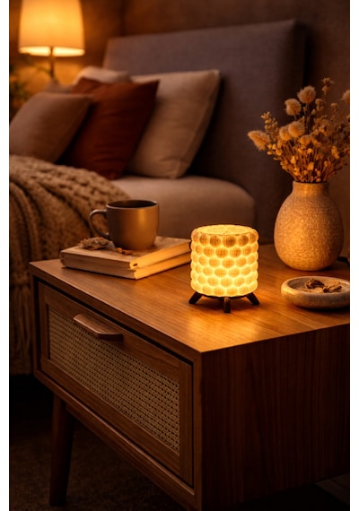 Dekoratif Led Tealight Mumluk Ve Masa Lambası Ambiyans Beyaz