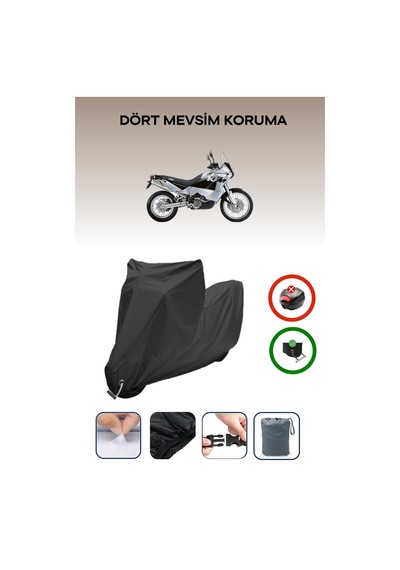 Siyah Kilit Uyumlu Ktm 950 Adventure Uyumlu Motosiklet Brandası Su Geçirmez