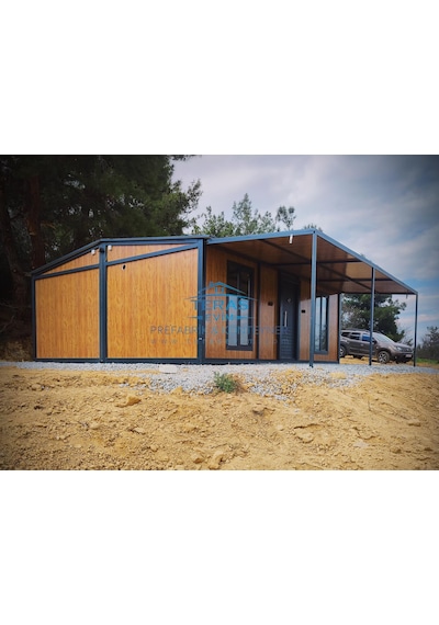 850 X 700 Teras Evim Sandwichpanel 2+1 Kendinden Çatılı Verandalı Kredi Kartına Vade Farksız Taksit Fabrikadan