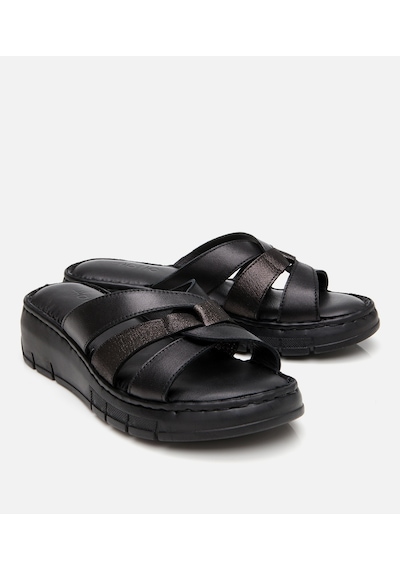Hotiç Kadın Deri Beyaz Comfort Terlik