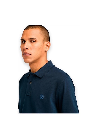 Timberland Tb0a6bx4 Millers River Sleeve Stretch Polo Lacivert Erkek T-shirt Mavi