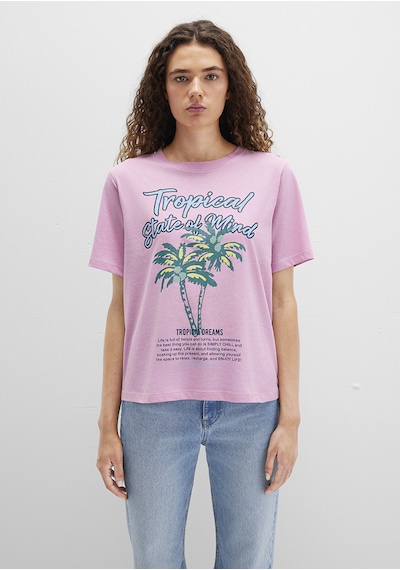 Mavi - Plaj Baskılı Pembe Tişört 1613490-71031 Pembe