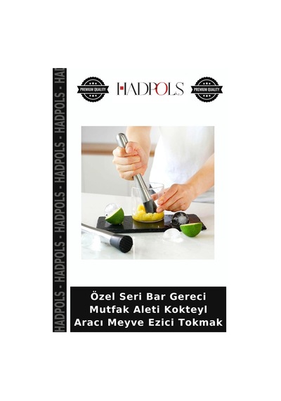 Özel Seri Bar Gereci Mutfak Aleti Kokteyl Aracı Meyve Ezici Tokmak