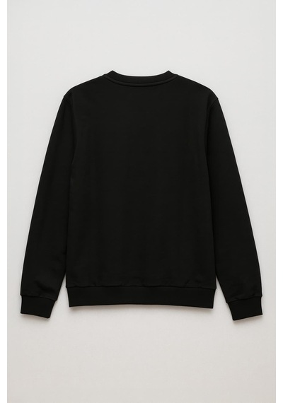 Kadın Atatürk İmzalı Siyah Sweatshirt Siyah
