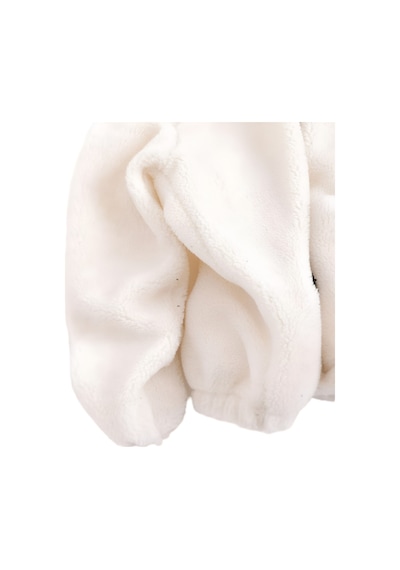 Kadın Oversize Peluş, Polar, Fermuarlı, Teddy Dik Yaka, Sıcak Tutucu Yumuşak Kışlık Ceket Beyaz
