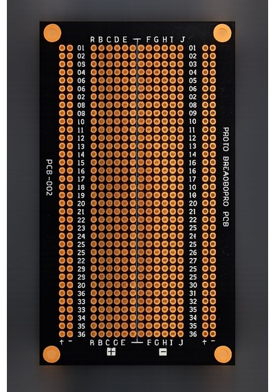 Oem Pcb-002 484 Noktalı Siyah Bakırlı Çift Yüzlü Pcb Proto Board 94x64mm