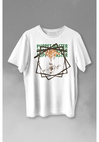 Kukla Puppet Master Geometric Baskılı Tişört Unisex T-shirt 001