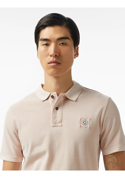 Washed Erkek Slim Fit Polo T-shirt Haki