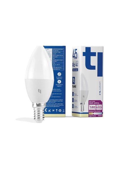Tr Redeem Plus C37s E14 Mum Ampul, Titreşimsiz, Göz Konforu, 609 Lümen, Doğal Beyaz, 4000 Kelvin Diğer