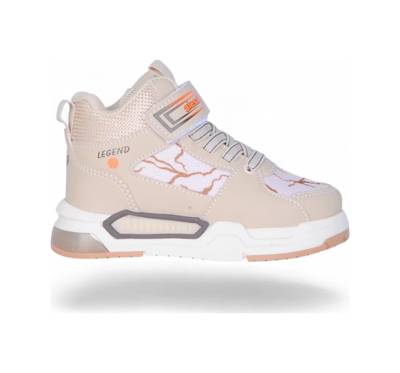 Ayakcenter 042 Alessio Bej Kız Çocuk Sneaker Ayakkabı Bej