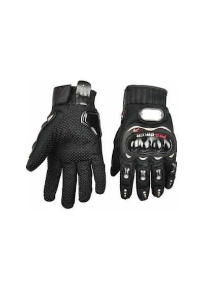 Probiker Unisex Siyah Korumalı Motosiklet Eldiveni