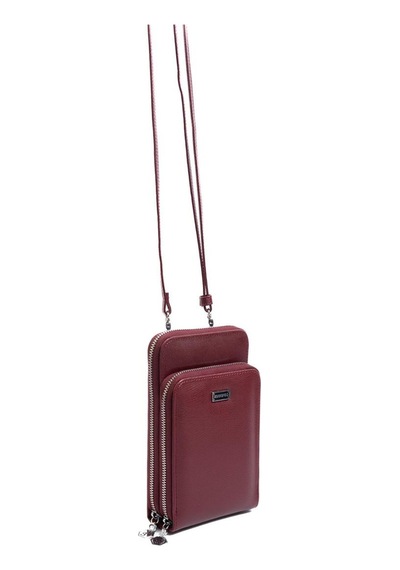 Silver Polo Sp1011 Kadın Telefon Çantası Düz Bordo-bordo