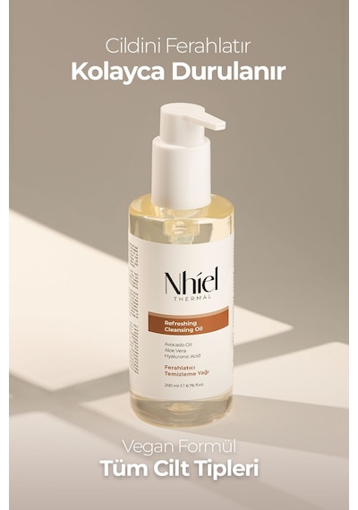 Nhiel Thermal Siyah Nokta Karşıtı Yağ Bazlı Temizleyici 200 ml | Avokado Yağı, Aloe Vera