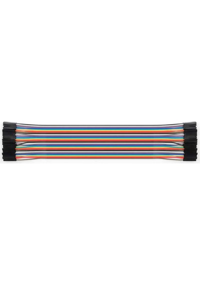30cm 40 Pin Dişi Dişi Dupont Kablo Ayrılabilir 2.54mm 10 Renk Breadboard Atlama Kablosu Jumper Test