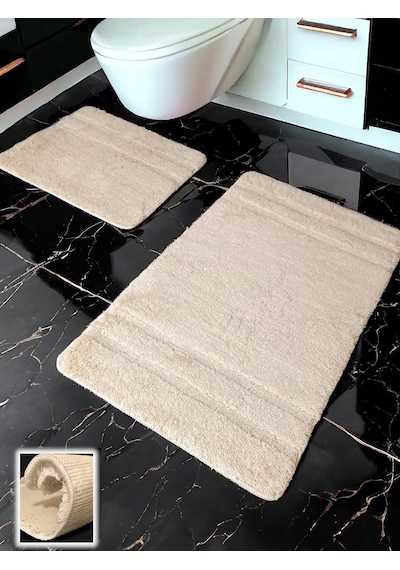 Salzach Taş 2li Banyo Paspası 60x100 50x60 Cm Taş
