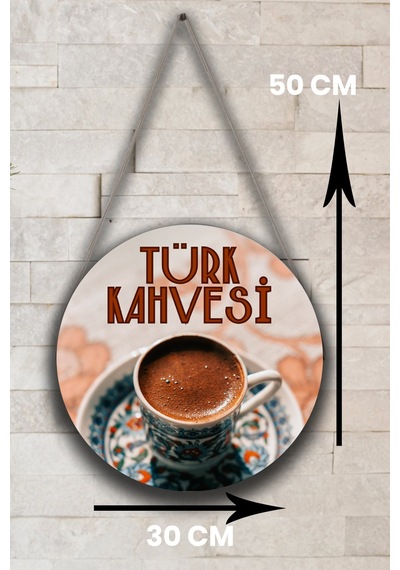 Türk Kahvesi Cafe Restoran İçin Duvar, Kapı, Çift Taraflı Askılı Pano Karşılama Tabela, Kahve Tablo