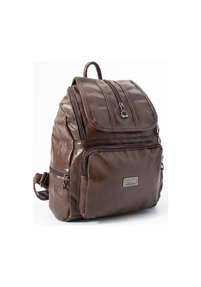 571 Collections Suni Deri Yıkama Sırt Çantası Poliüretan Kahverengi Model: 571-14-16j Kahverengi