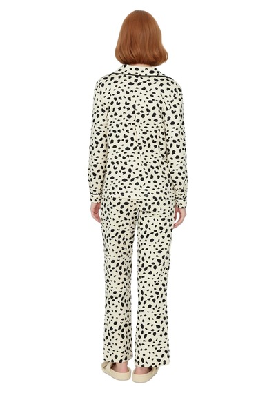 Ersefa Kadın Animal Desenli Pamuklu Pijama Takımı Fonksiyonel Dayanıklı Çok renkli