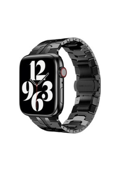 Apple Watch Uyumlu 7 45mm Krd-63 Metal Kordon - Siyah