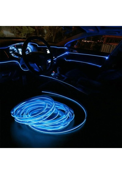 Ayrex Araç İçi Neon Aydınlatma Led Göğüs Torpido Ledi Neon İp Led Buz Mavi 2 Metre