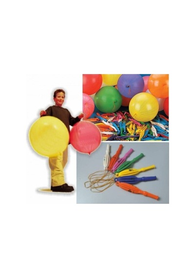 Lastikli Basket Balon Punch Balon Karışık Renk 5 Adet Balon Renkli