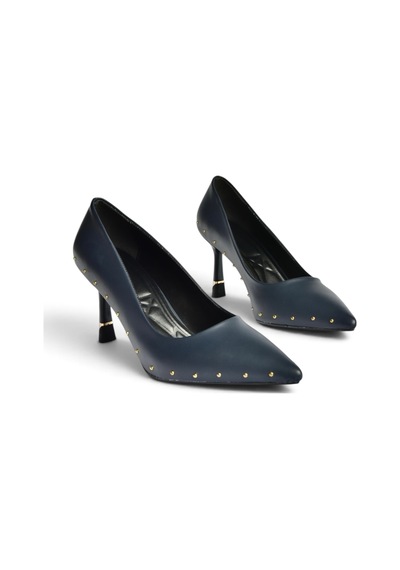 Fox Shoes Z308400409 Lacivert İnce Topuklu Pimli Kadın Ayakkabı