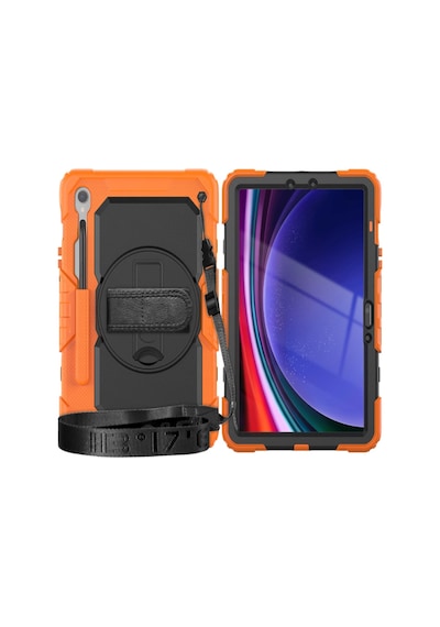 Samsung Galaxy Tab A11 Plus/a9 Plus Uyumlu 11inç Tablet Kılıf Tam Koruyucu Askılı Defender Zırh Tank Arka Kapak