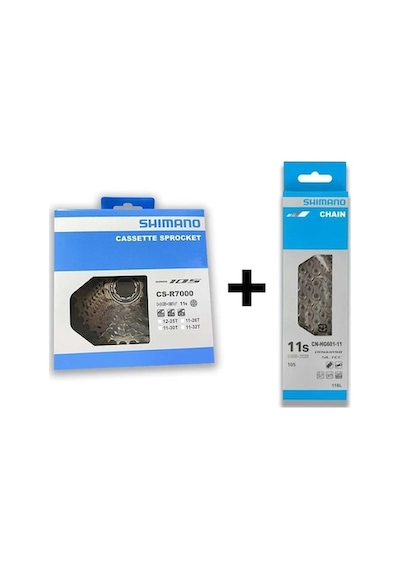 Shimano Cs- R7000 105 11-32t Ruble + Shimano Cn-hg601 Zincir 11 V Gri