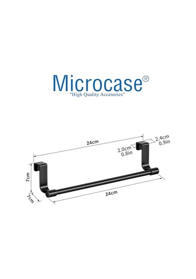 Mutfak Dolabından Havluluk Askılığı 24 Cm 2 Adet Al5714 Siyah Genel