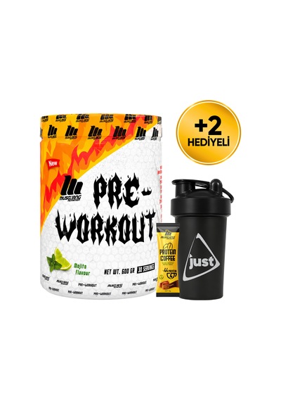 Mustang Nutrition Pre-workout Aminoasit Tozu 600 Gr 30 Servis Mojito + Shaker + Protein Kahve Hediyeli Aromasız