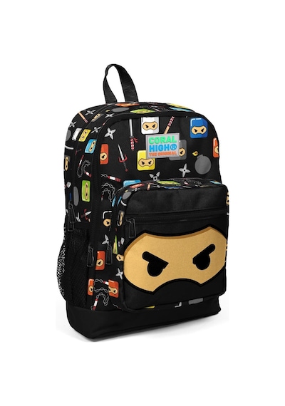 Coral High Kids Siyah Ninja Desenli Usb'li 2'li Okul Çanta Seti Set0223285