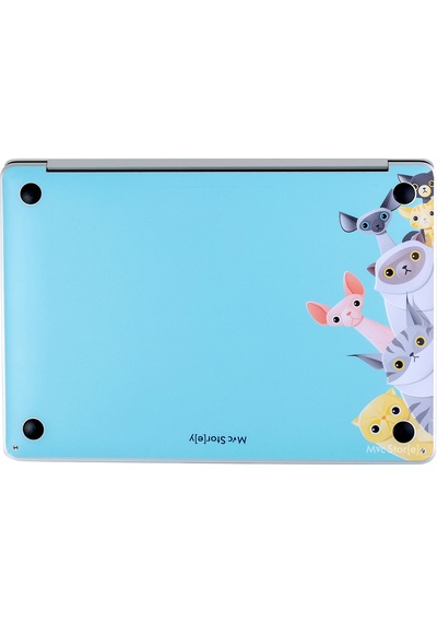 Apple Uyumlu MacBook Pro Kılıf 13inç M1-m2 Sticker Kaplama Laptop Koruyucu A2338 İle Animal03 Açık Yeşil