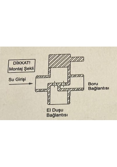 HMS Banyo Robot Duş Seti Yönlendirici musluk 1/2-1/2-1/2 18*1,5 Krom