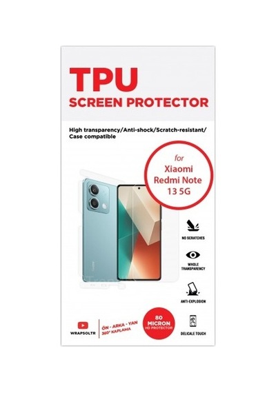 Xiaomi Redmi Note 13 5g Ön, Arka Ve Yan 360 Derece Tam Kaplama Tpu Film