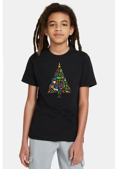 Tshirthane Broadway Christmas Siyah Çocuk Tshirt SIYAH