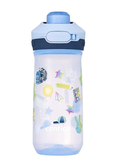 Contigo Jessie Tritan Bas İç Kapaklı Çocuk Suluğu 420ml - Turkuaz Turkuaz