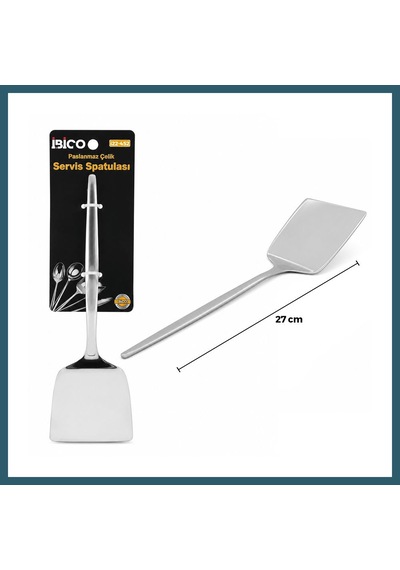 Bezos Krom Kaplama Metal Servis Spatula 27 Cm Ob Çok Renkli