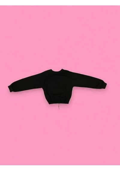 Kız Çocuk Positive Baskılı Sweatshirt-14230 Siyah Kız Çocuk Positive Baskılı Sweatshirt-14230 Siyah