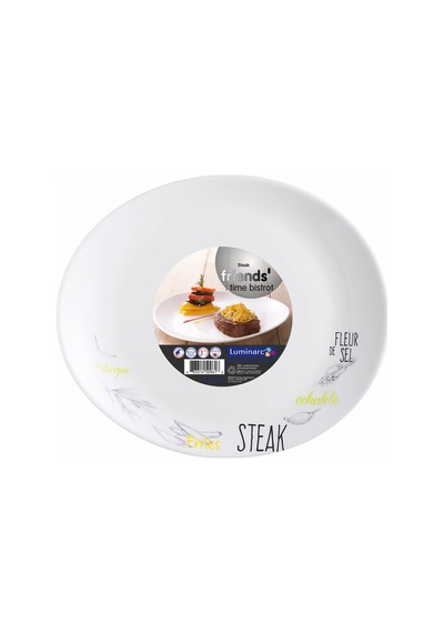 Frıends'Tıme Temperli Bıstro Desenli Et Tabağı 30 Cm L2905