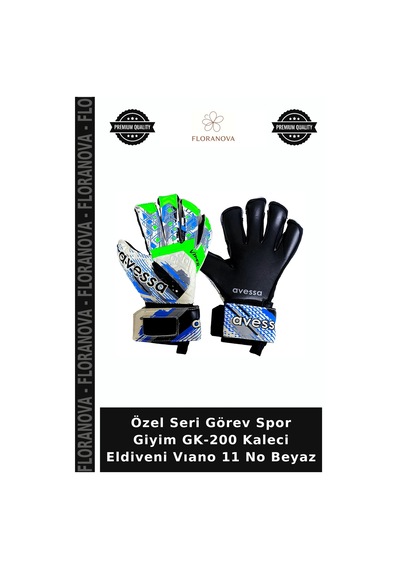 Özel Seri Görev Spor Giyim Gk-200 Kaleci Eldiveni Vıano 11 No Beyaz