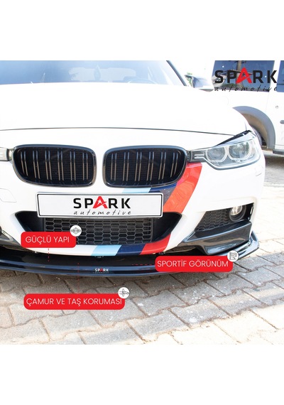 Bmw F30 Ön Tampon Lip Uyumlu 2011-2019 Siyah