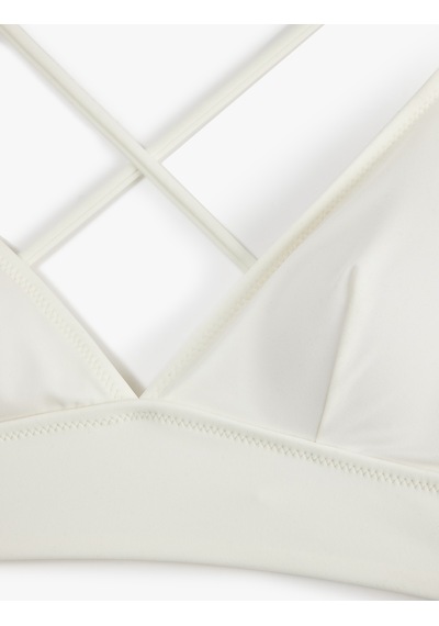 Koton Çapraz Askılı Bralet Bikini Üstü Ekru 6sak10003mm