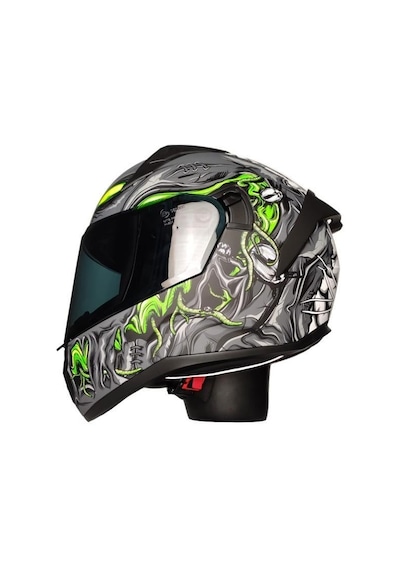 Mts Pro Helmets M-801 Snake Full Face Zombies White Motosiklet Kaskı