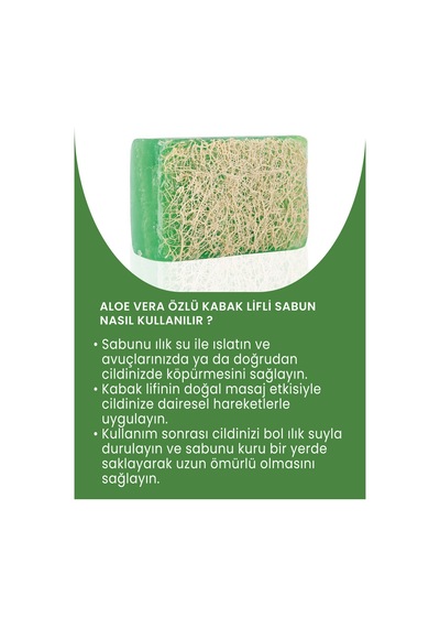 Doğal Kabak Lifli Aloe Vera Özlü Sabun Diğer