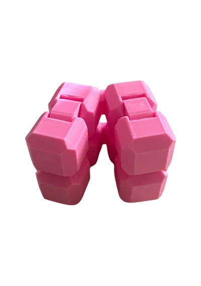 Aee Infinity Stres Küpü Sonsuz Hareketli Fidget Küp, Bilek Parmak Güçlendirici, Stres Ve Anksiyete Azaltıcı 1, Pembe