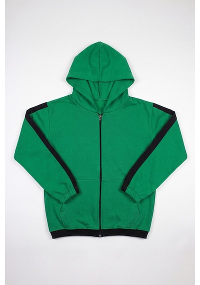 Fyk Kids Kız Çocuk Fitilli Crop Ve Şerit Detaylı Eşofman Takımı Seti Yeşil