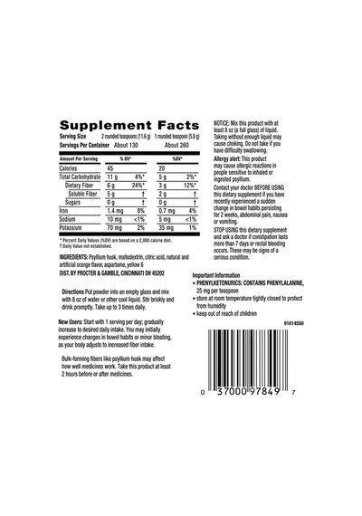 Metamucil 4-in-1 Fiber Portakal Aromalı 754 Gr Usa Menşeii Orijinal Dmmedicineden